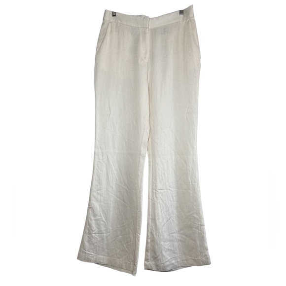 H&M Cream Wide-Leg Trousers Size 10 - Picture 1 of 7